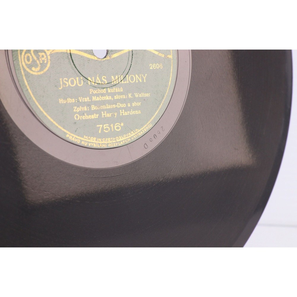 Harry Hardena - Cigareta / Jsou Nás Miliony - 10" 78 rpm Record 7516 Czech RARE - Picture 13 of 16